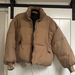 Tan Puffer Jacket NWOT